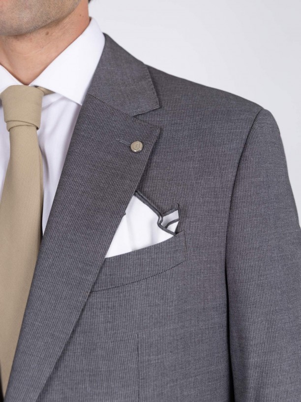 Fato de micro padro regular fit