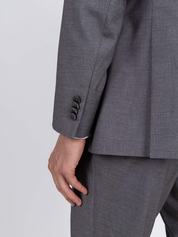 Fato de micro padro regular fit
