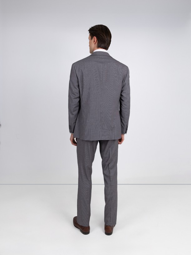 Fato de micro padro regular fit