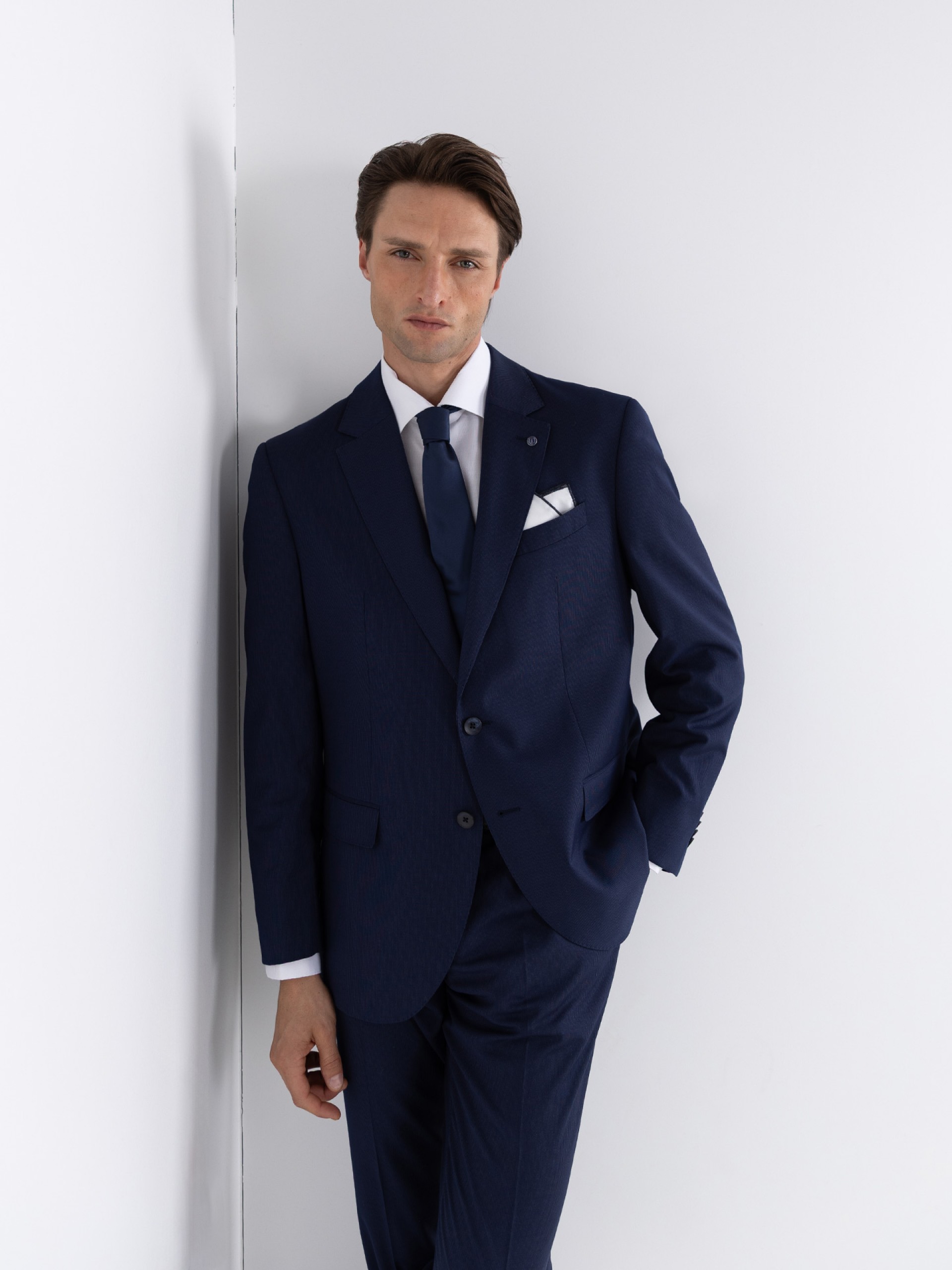 Traje micro estampado regular fit