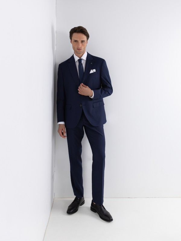 Fato de micro padro regular fit