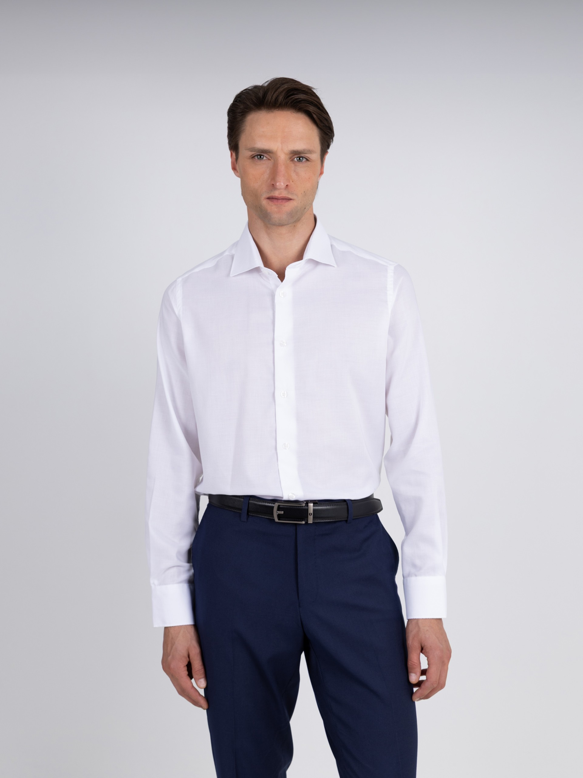 Camisa lisa regular fit