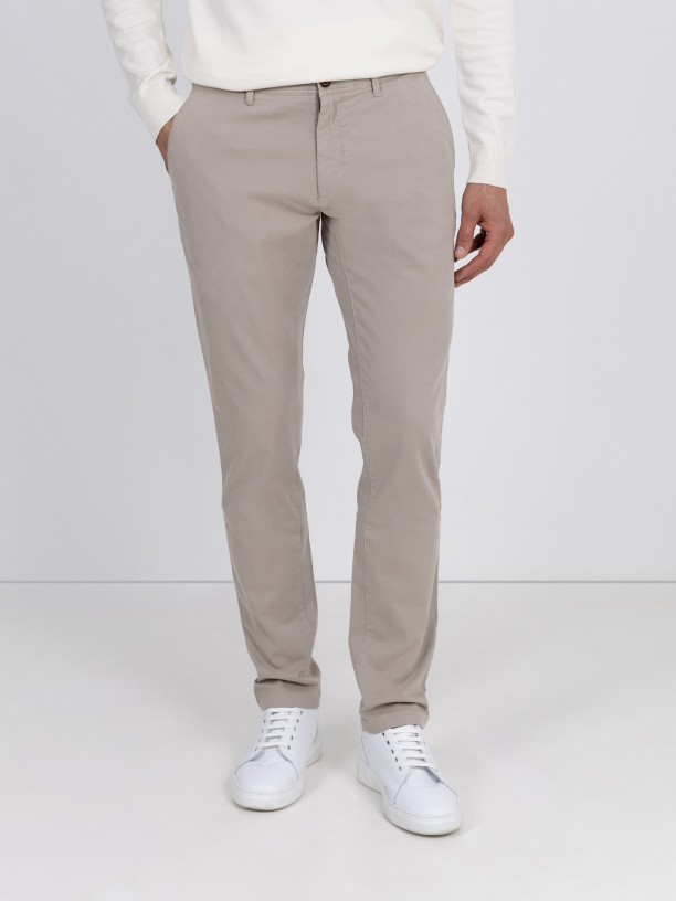 Calas chino de algodo elstico