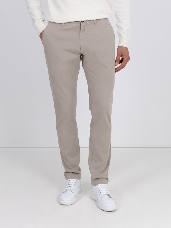 Pantalones chino de algodn elstico