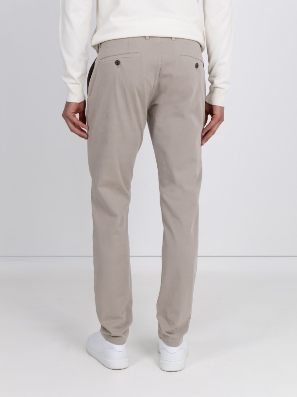 Calas chino de algodo elstico