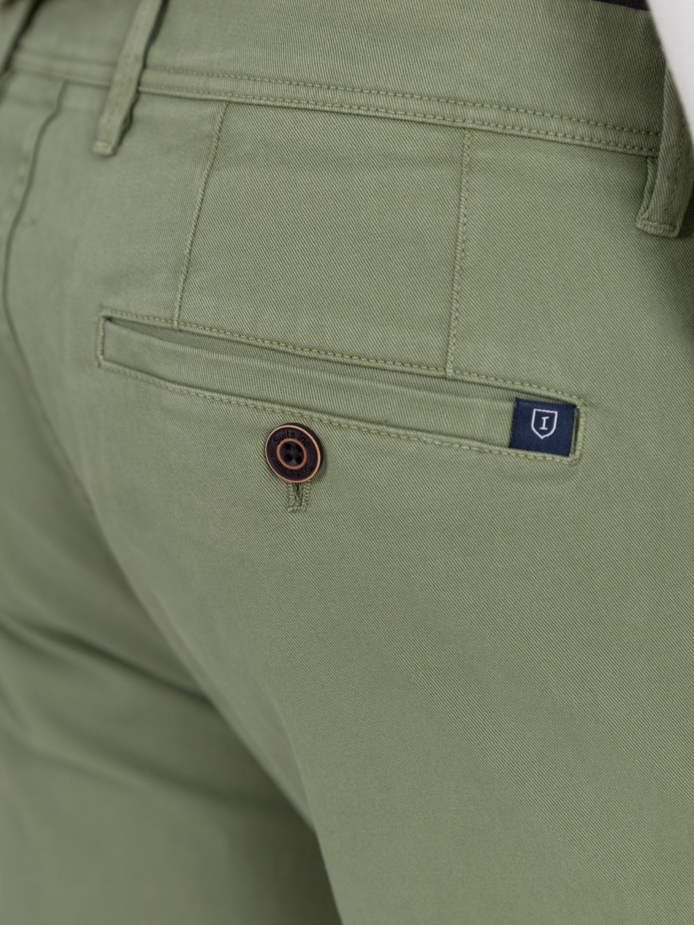 Cal�as chino de algod�o el�stico