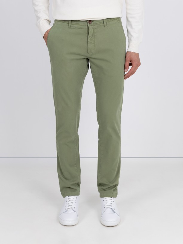 Calas chino de algodo elstico