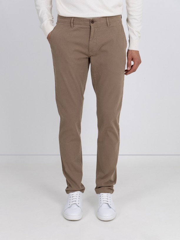 Calas chino de algodo elstico