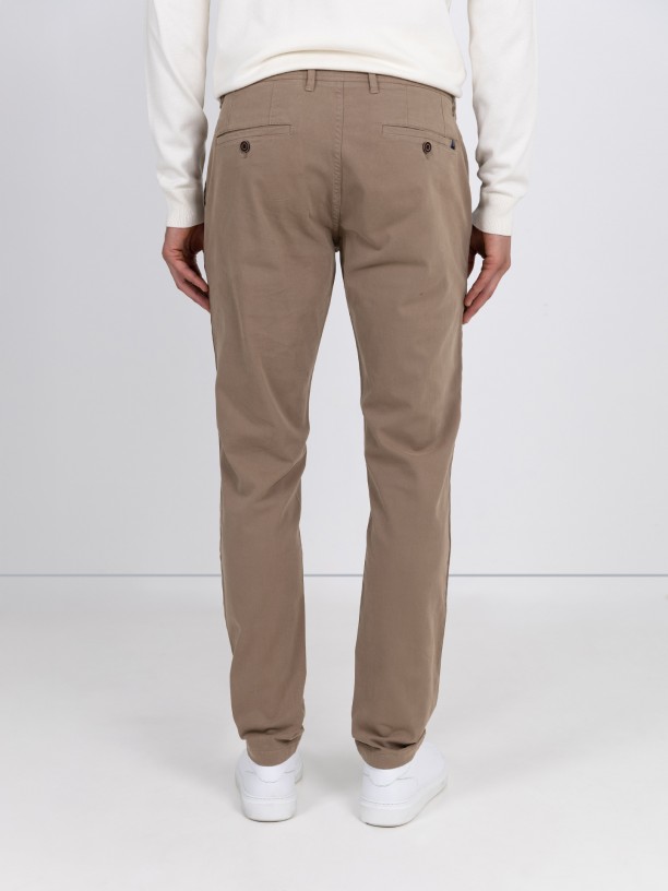 Calas chino de algodo elstico