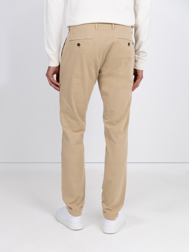Calas chino de algodo elstico