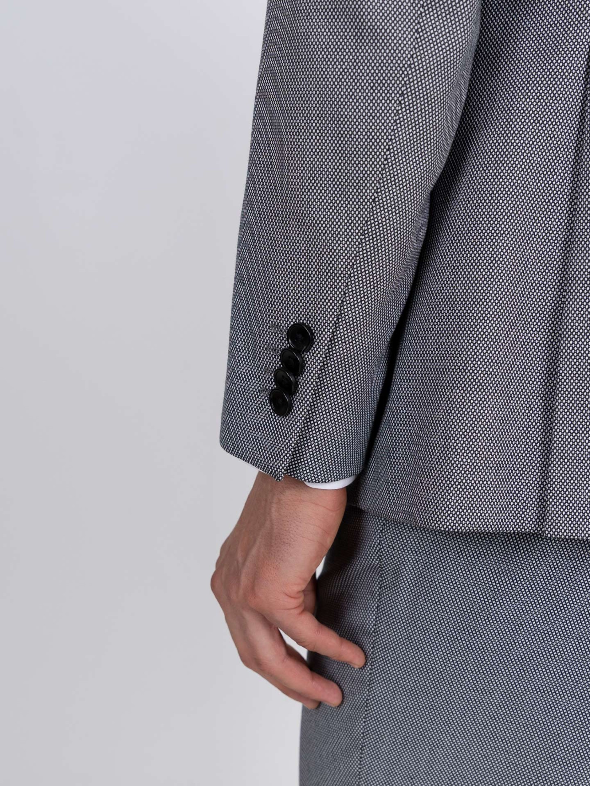 Fato de micro padrão regular fit