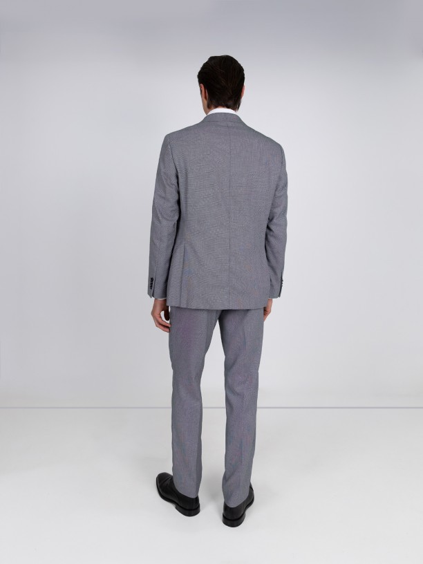 Fato de micro padro regular fit