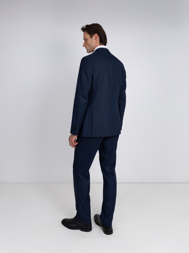 Fato de micro padro regular fit