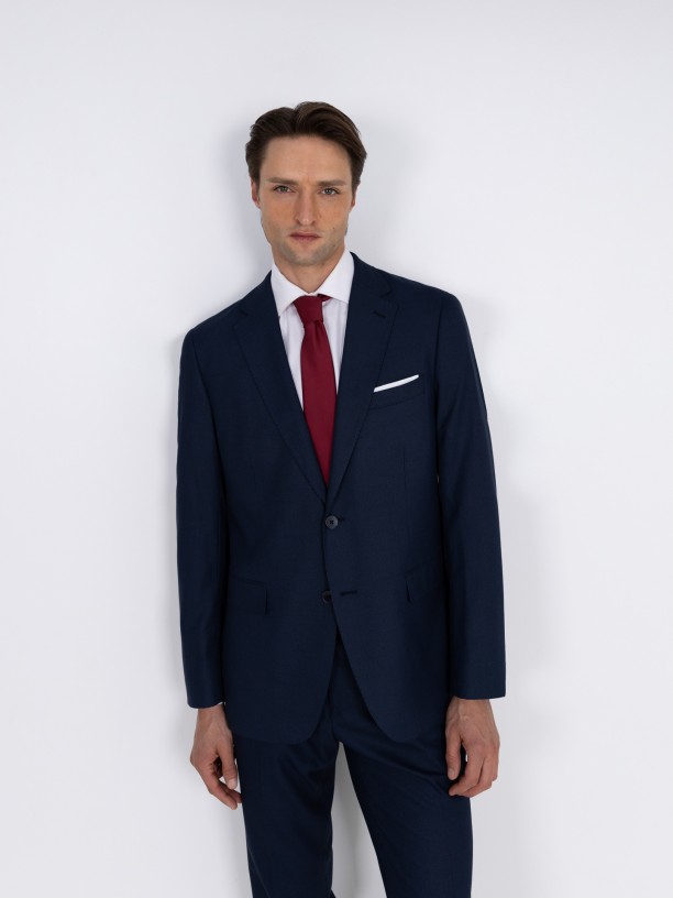 Fato de micro padro regular fit