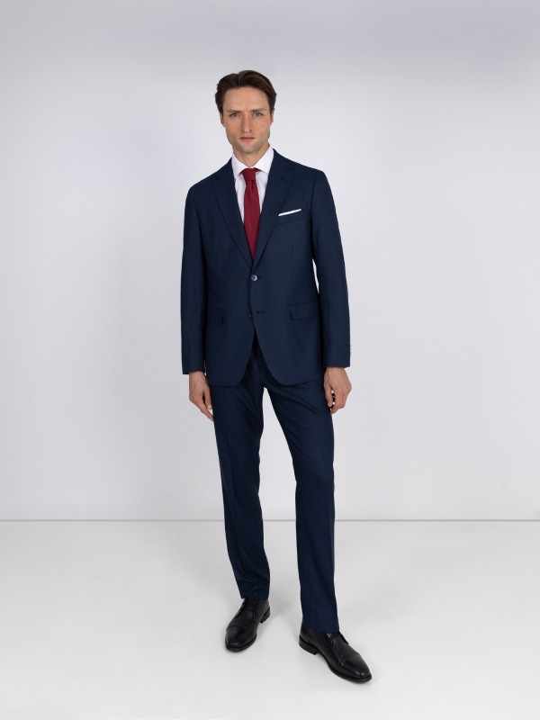 Fato de micro padro regular fit