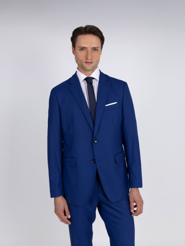 Fato de micro padro regular fit