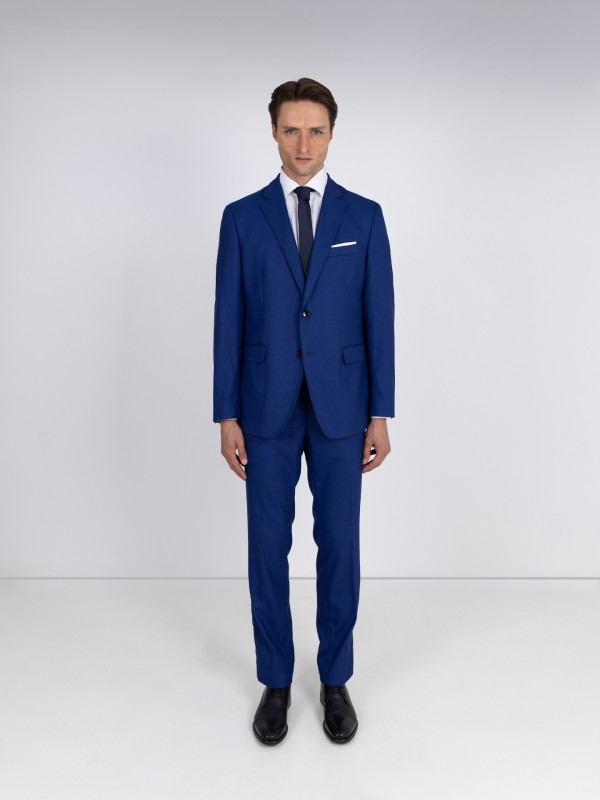 Fato de micro padro regular fit