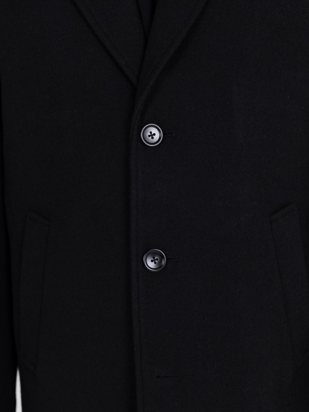 Sobretudo slim fit lapela clssica