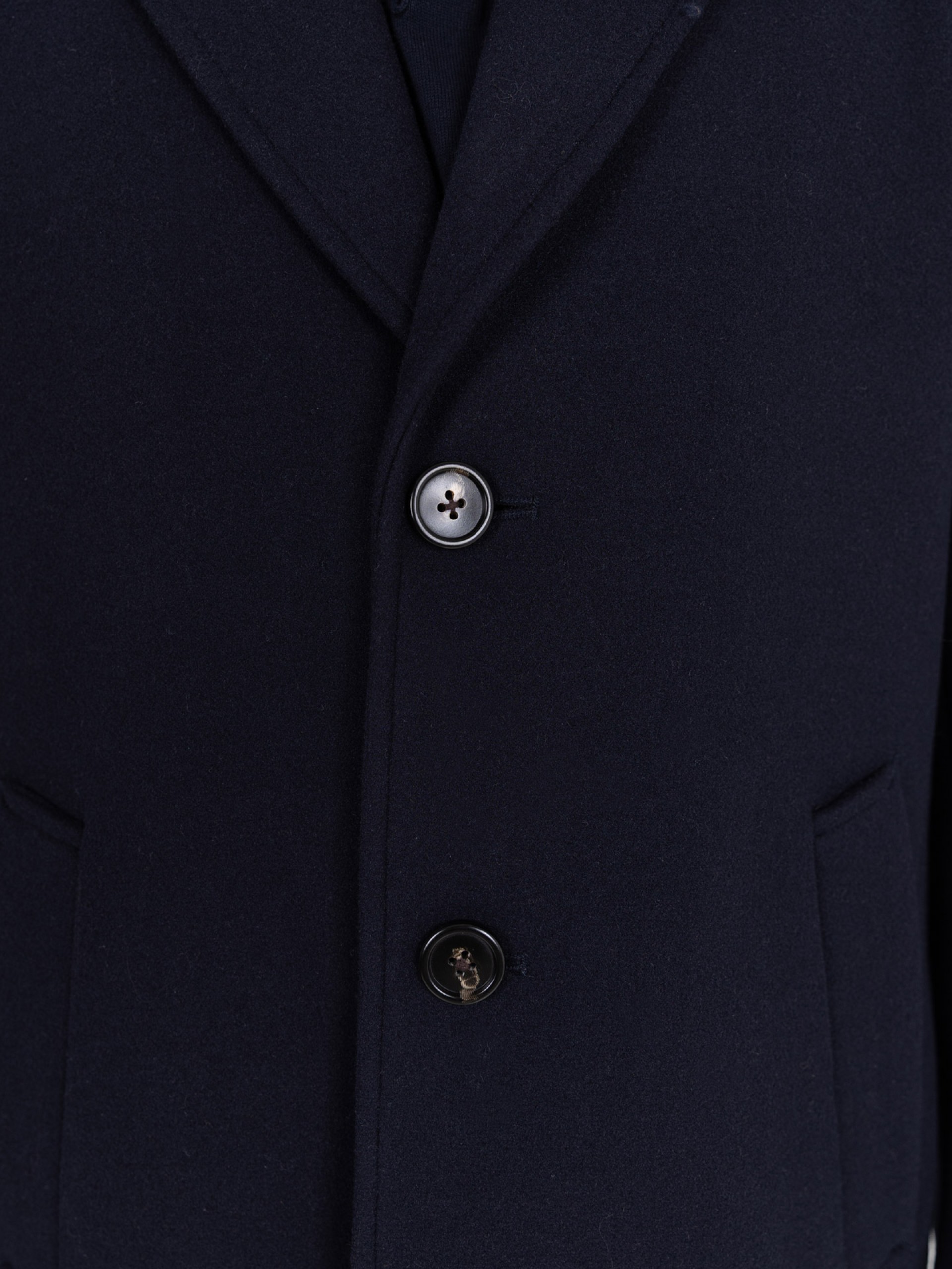 Slim fit overcoat classic lapel