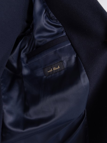 Sobretudo slim fit lapela clássica Sobretudo slim fit lapela clássica