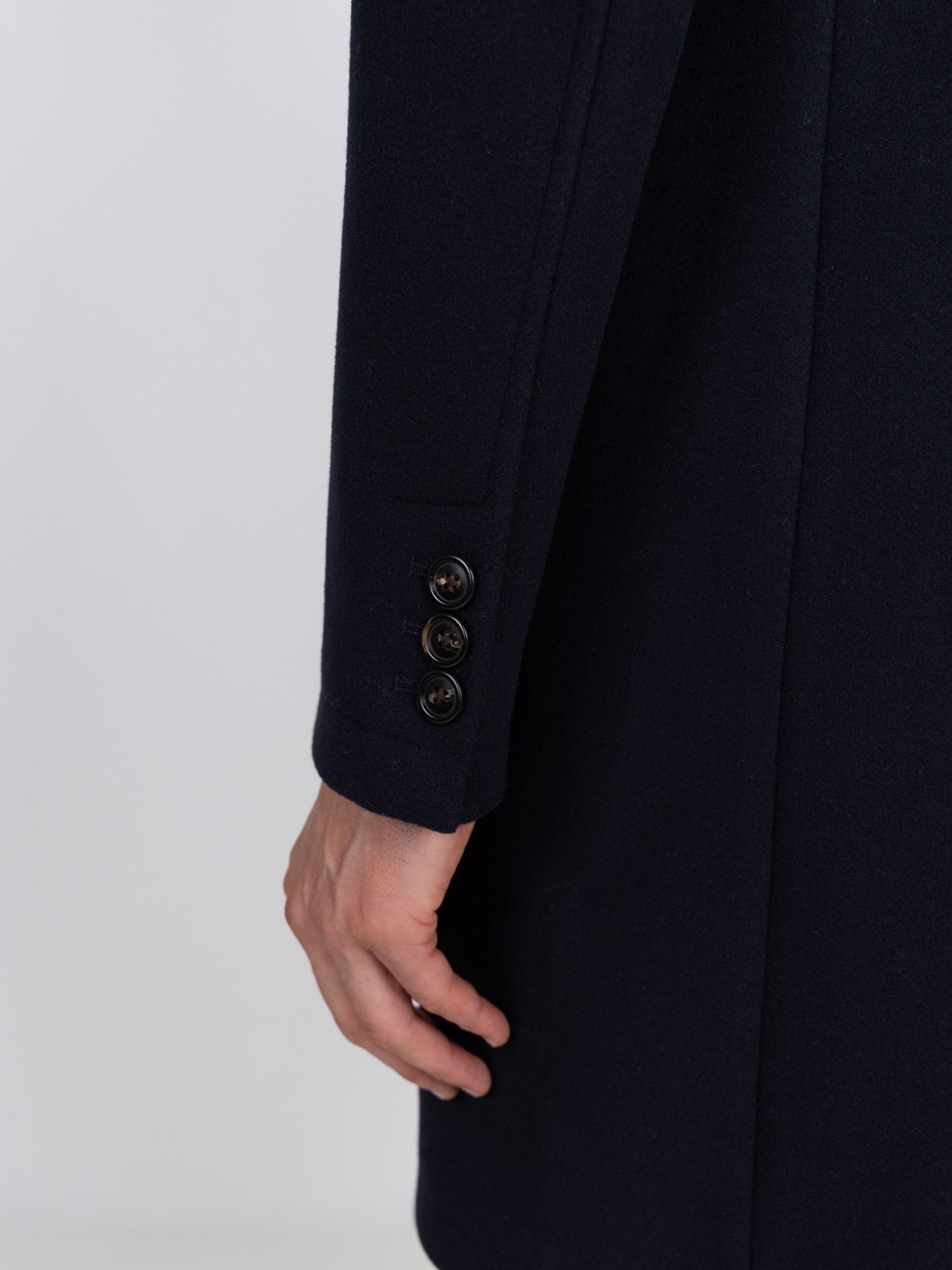 Slim fit overcoat classic lapel