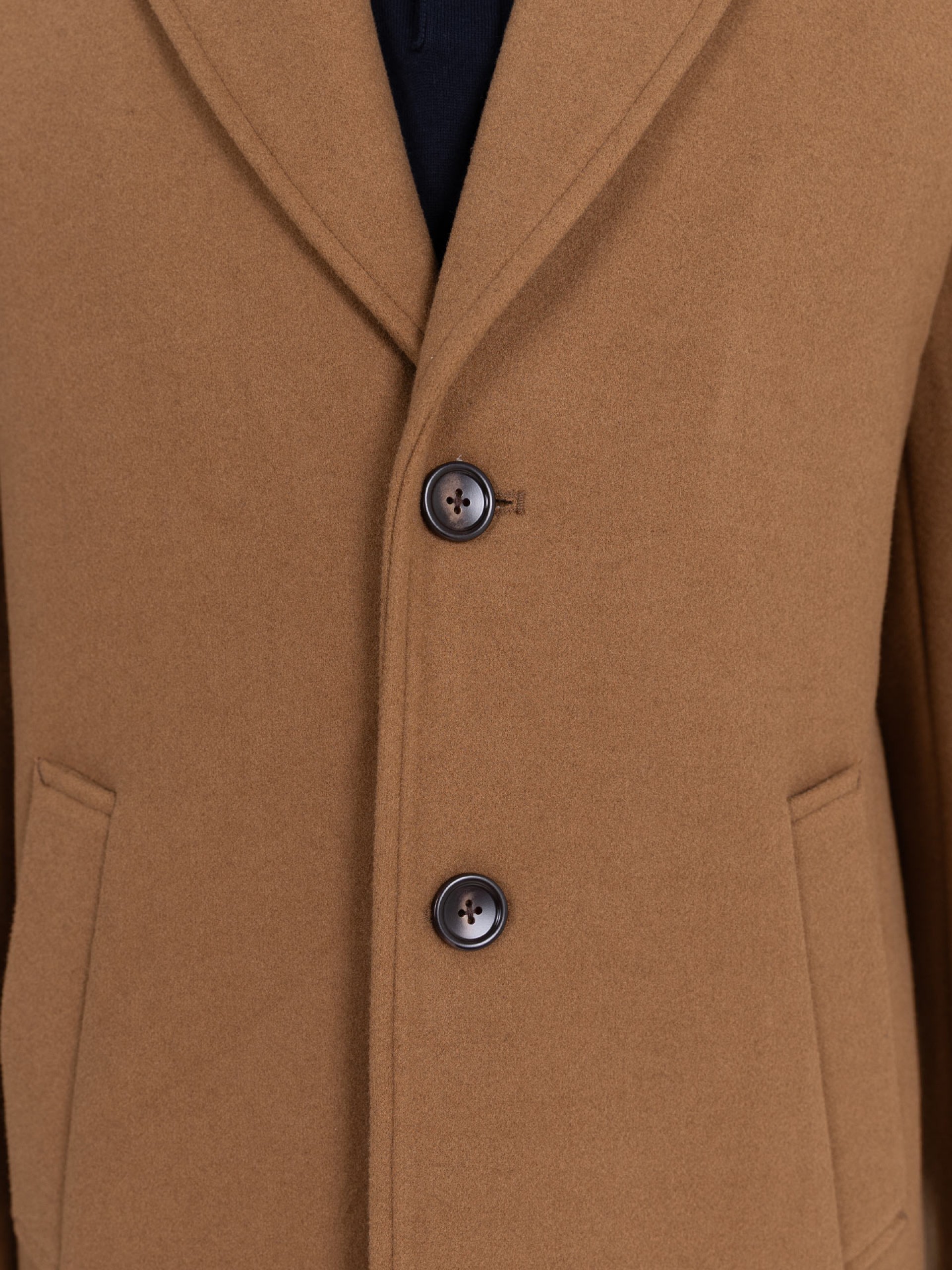Slim fit overcoat classic lapel