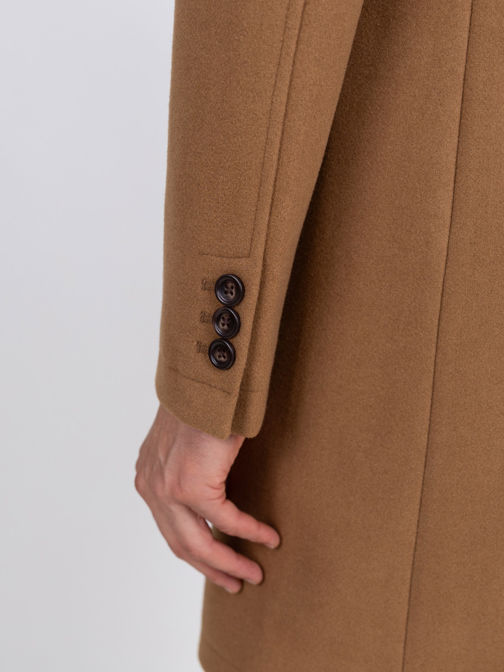 Slim fit overcoat classic lapel