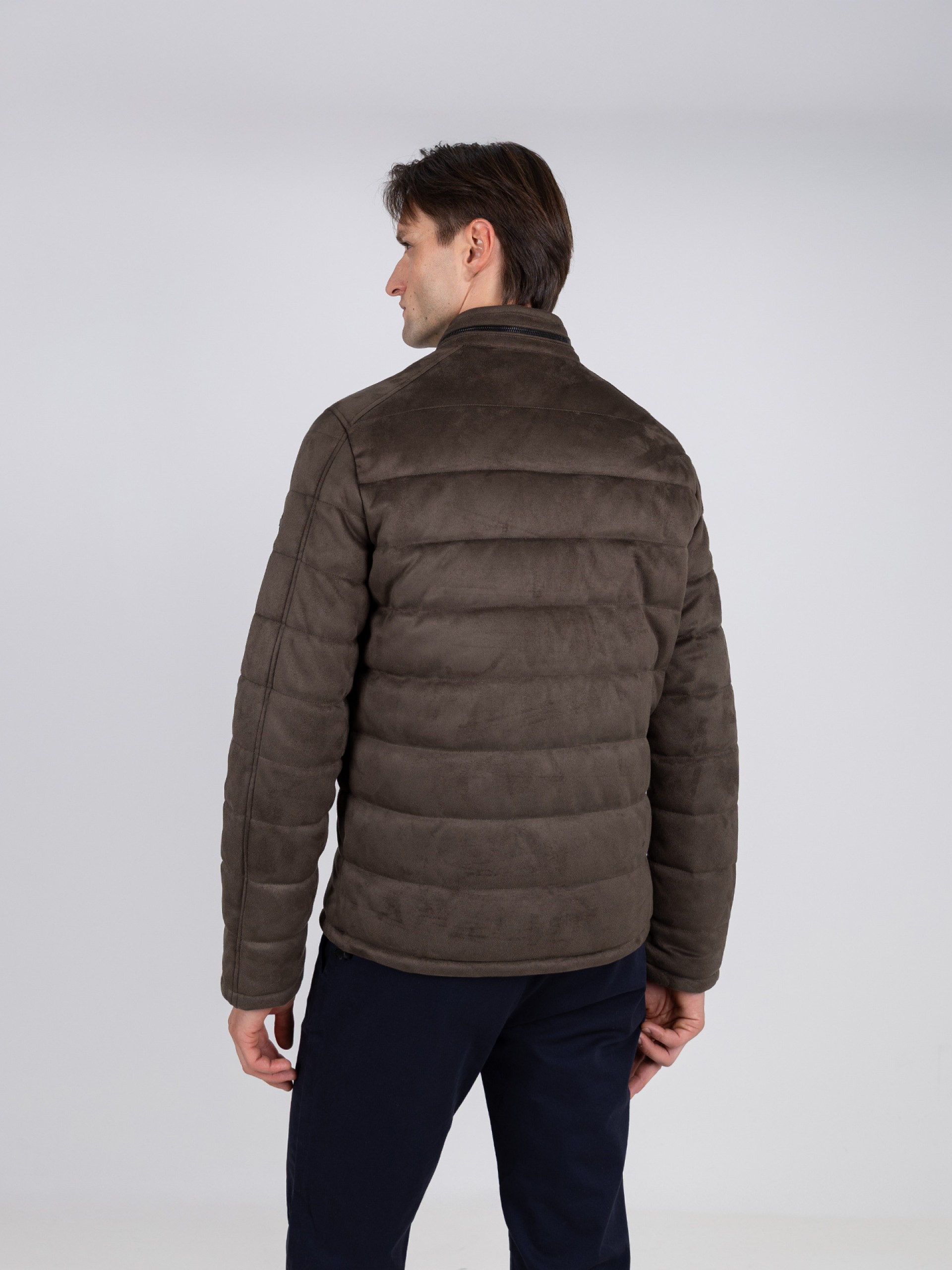 Chaqueta acolchada con efecto ante