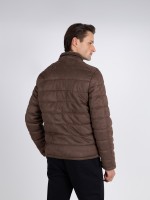 Blus�o acolchoado com efeito camur�a