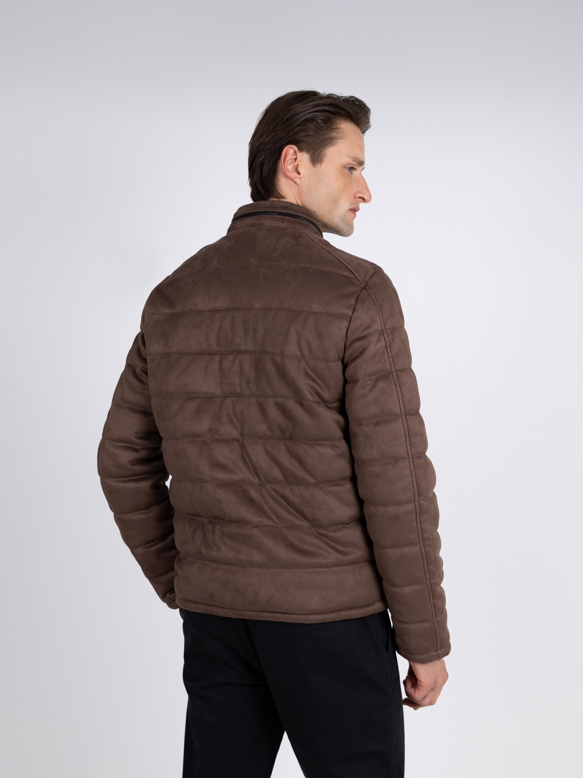 Chaqueta acolchada con efecto ante