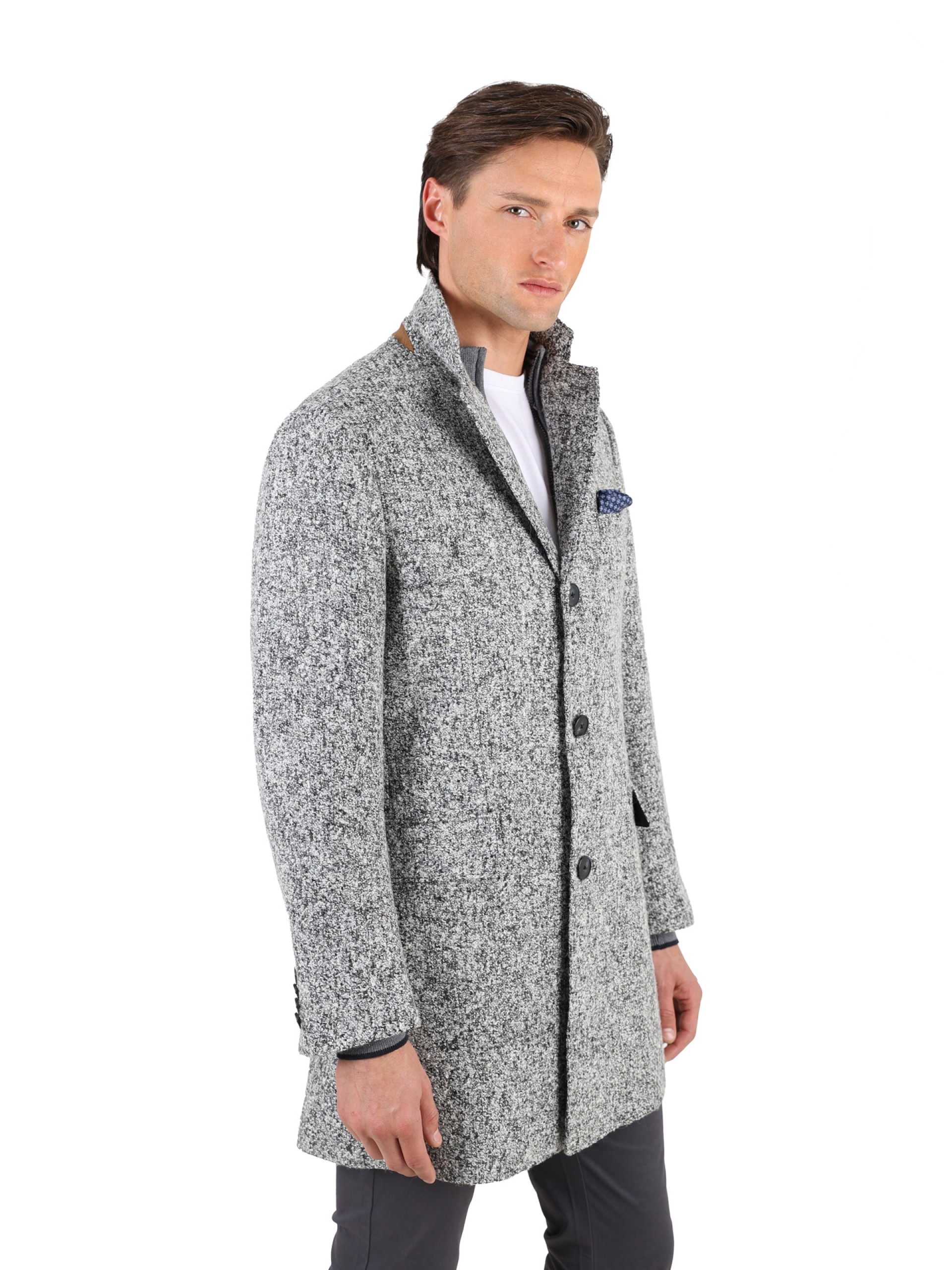 Abrigo de falso tres botones