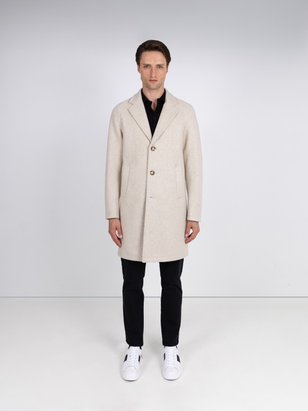 Overcoat with classic lapel Overcoat with classic lapel