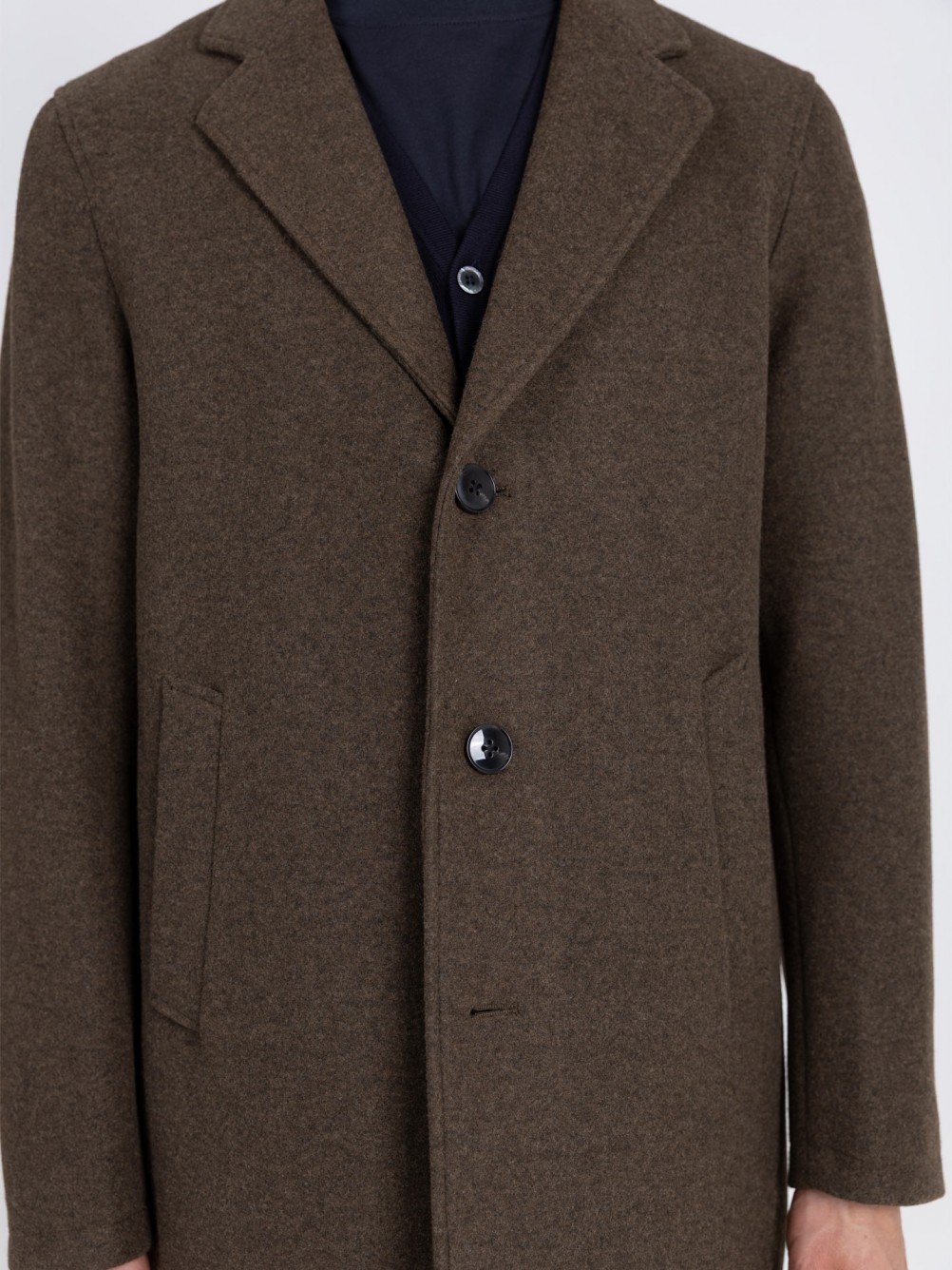 Overcoat with classic lapel