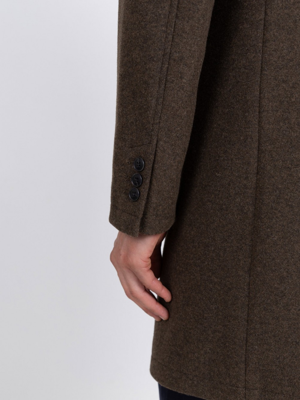 Overcoat with classic lapel