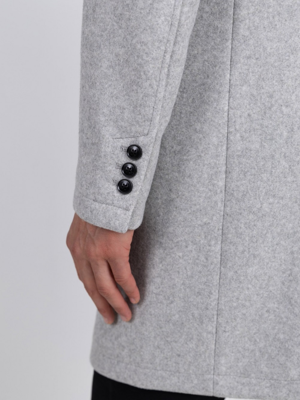Overcoat with classic lapel
