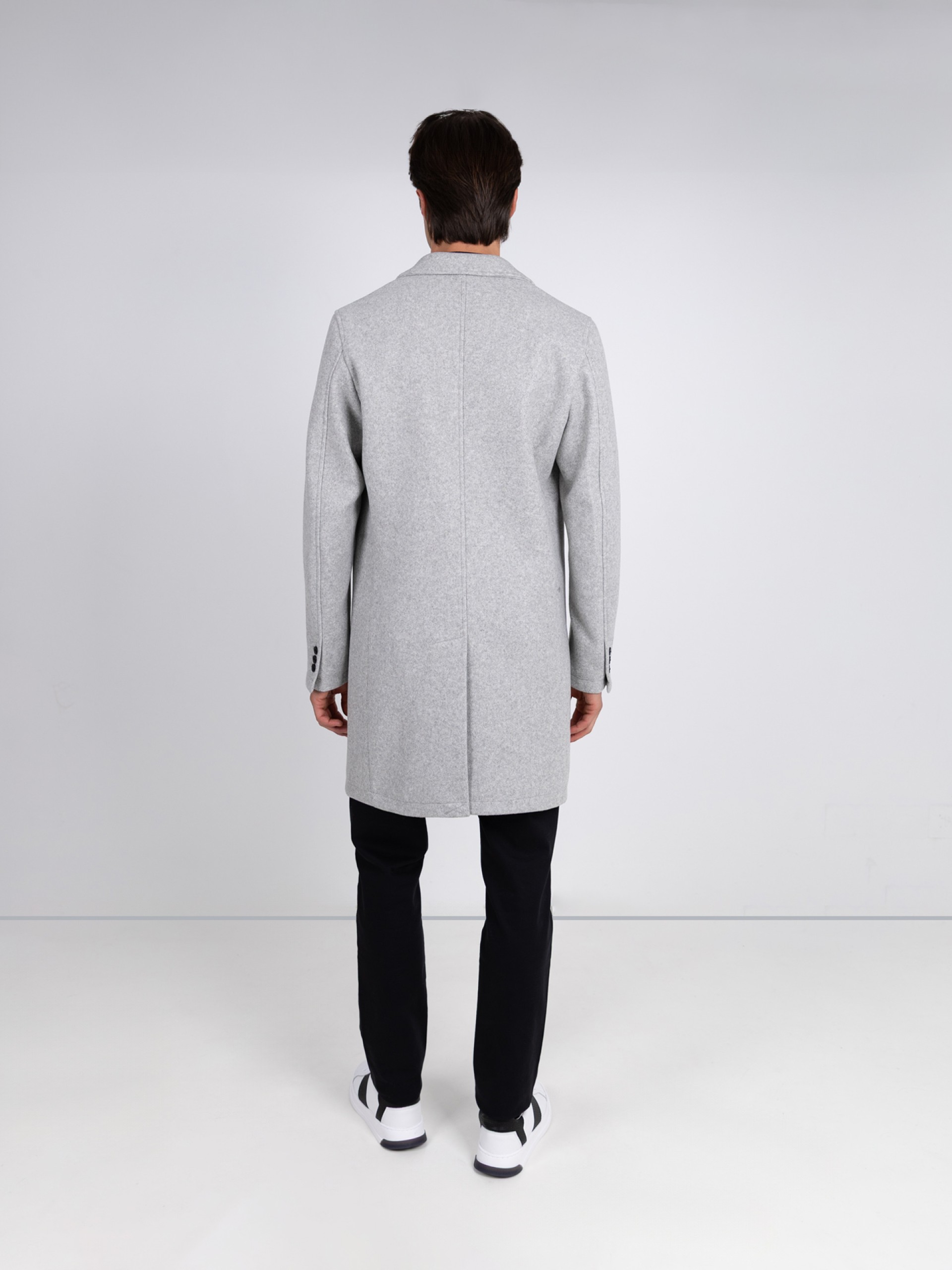 Overcoat with classic lapel