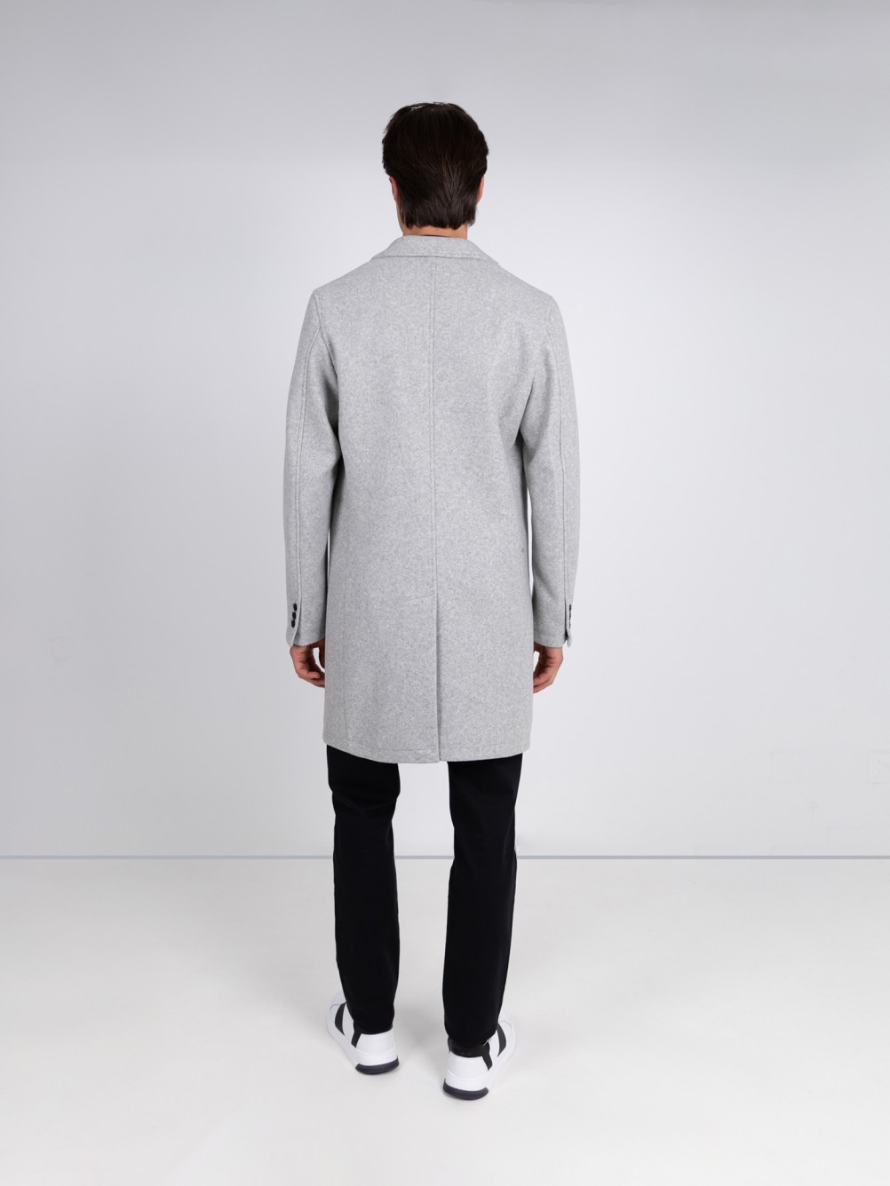 Overcoat with classic lapel