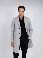 Overcoat with classic lapel