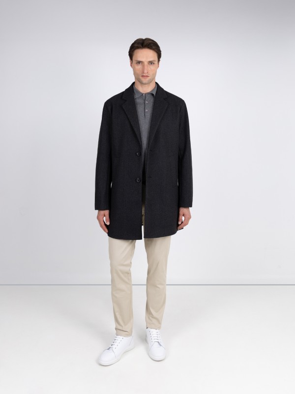 Sobretudo lapela clássica Sobretudo lapela clássica