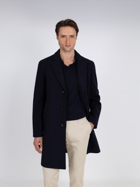 Sobretudo slim fit lapela cl�ssica
