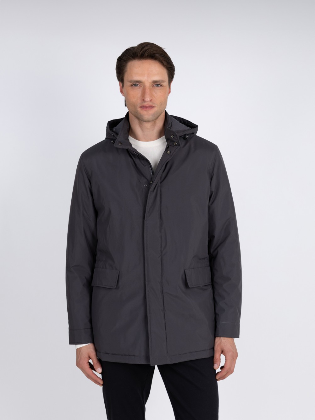 Parka t�cnica com capuz