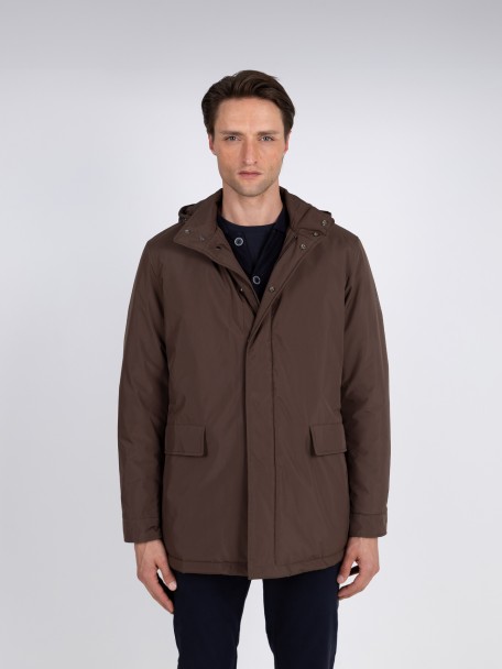 Parka t�cnica com capuz