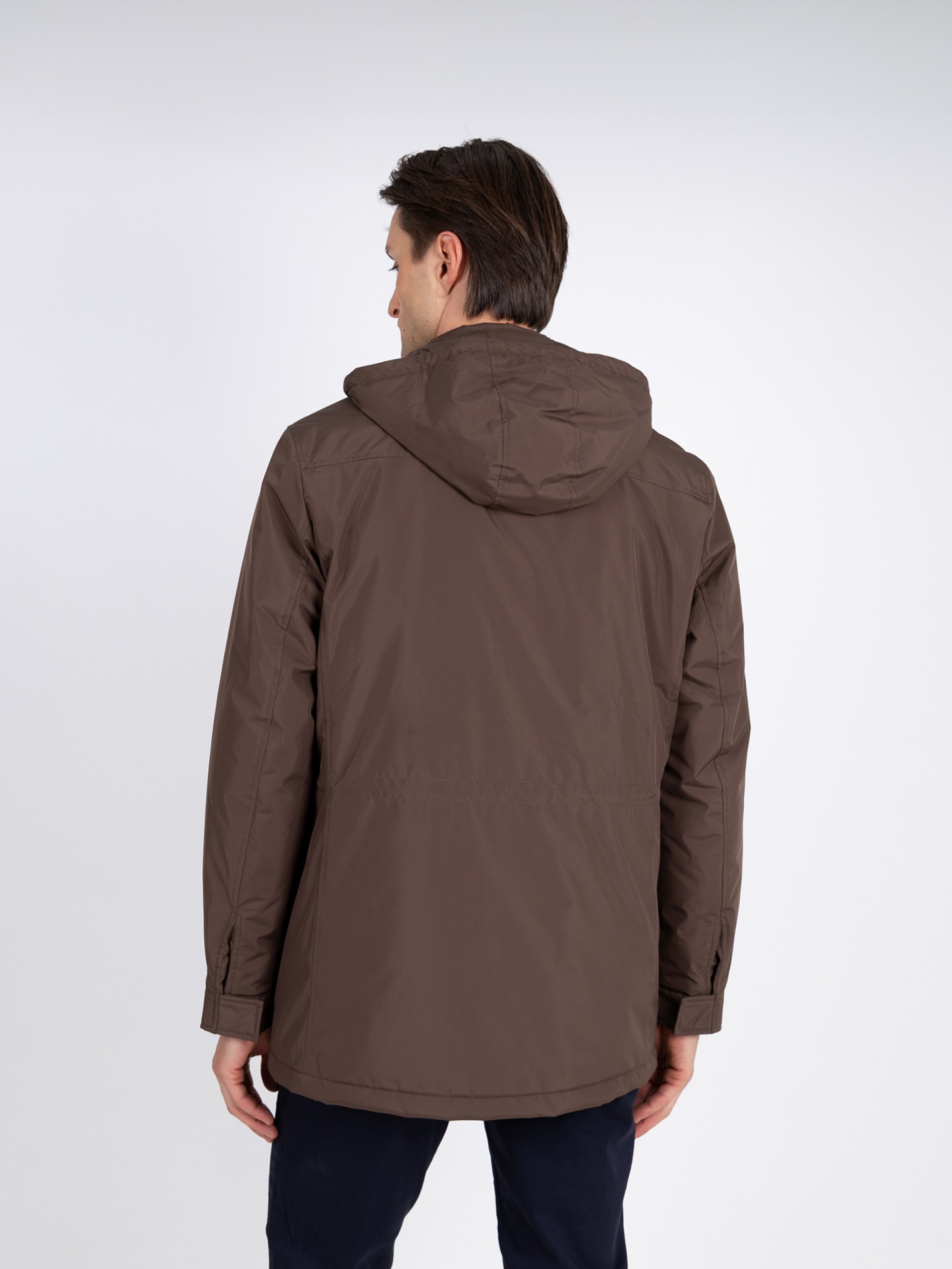 Technical parka with hood