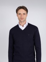 Camisola de malha decote em V Camisola de malha decote em V