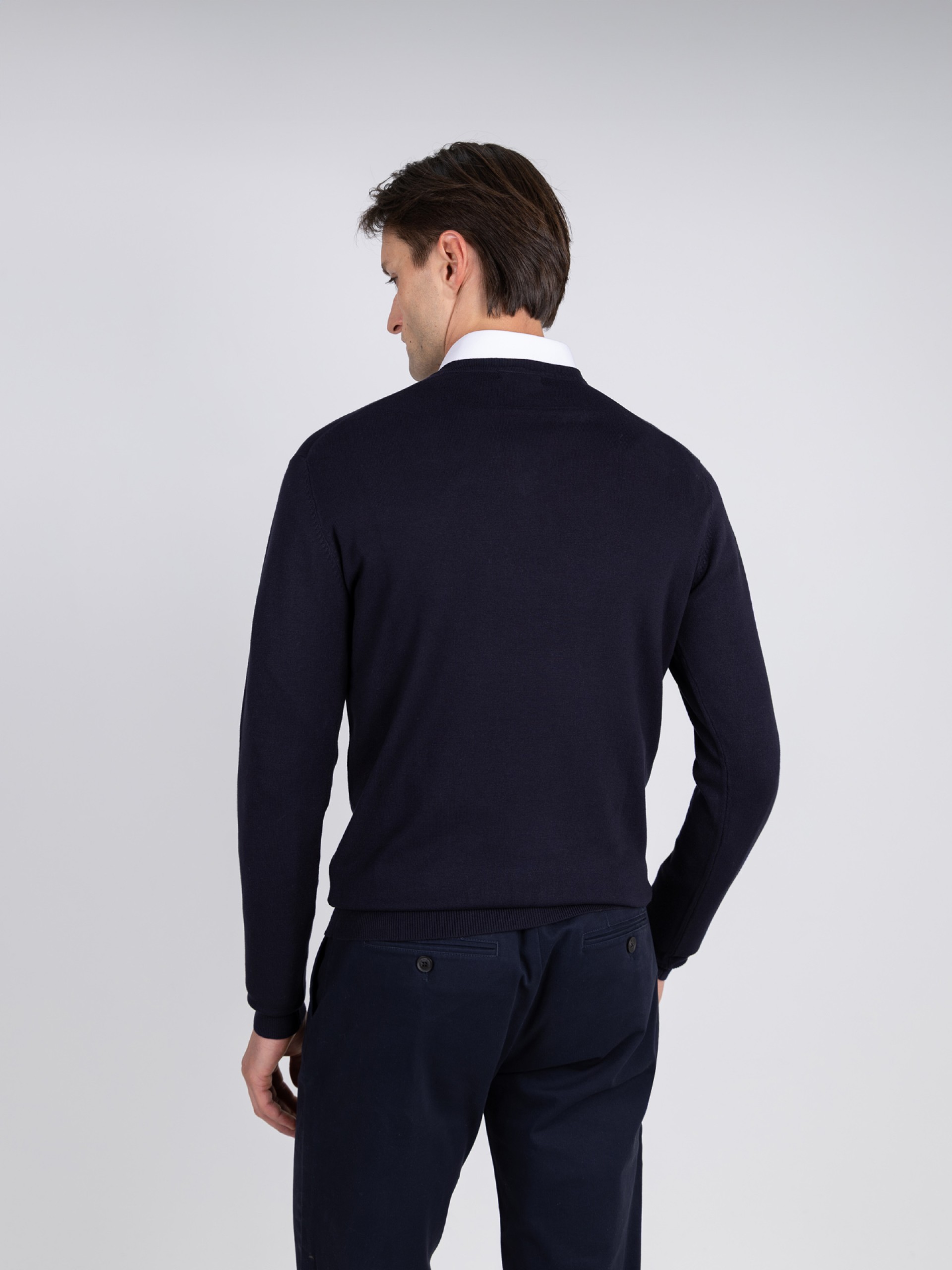 Camisola de malha decote em V