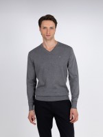 Camisola de malha decote em V Camisola de malha decote em V