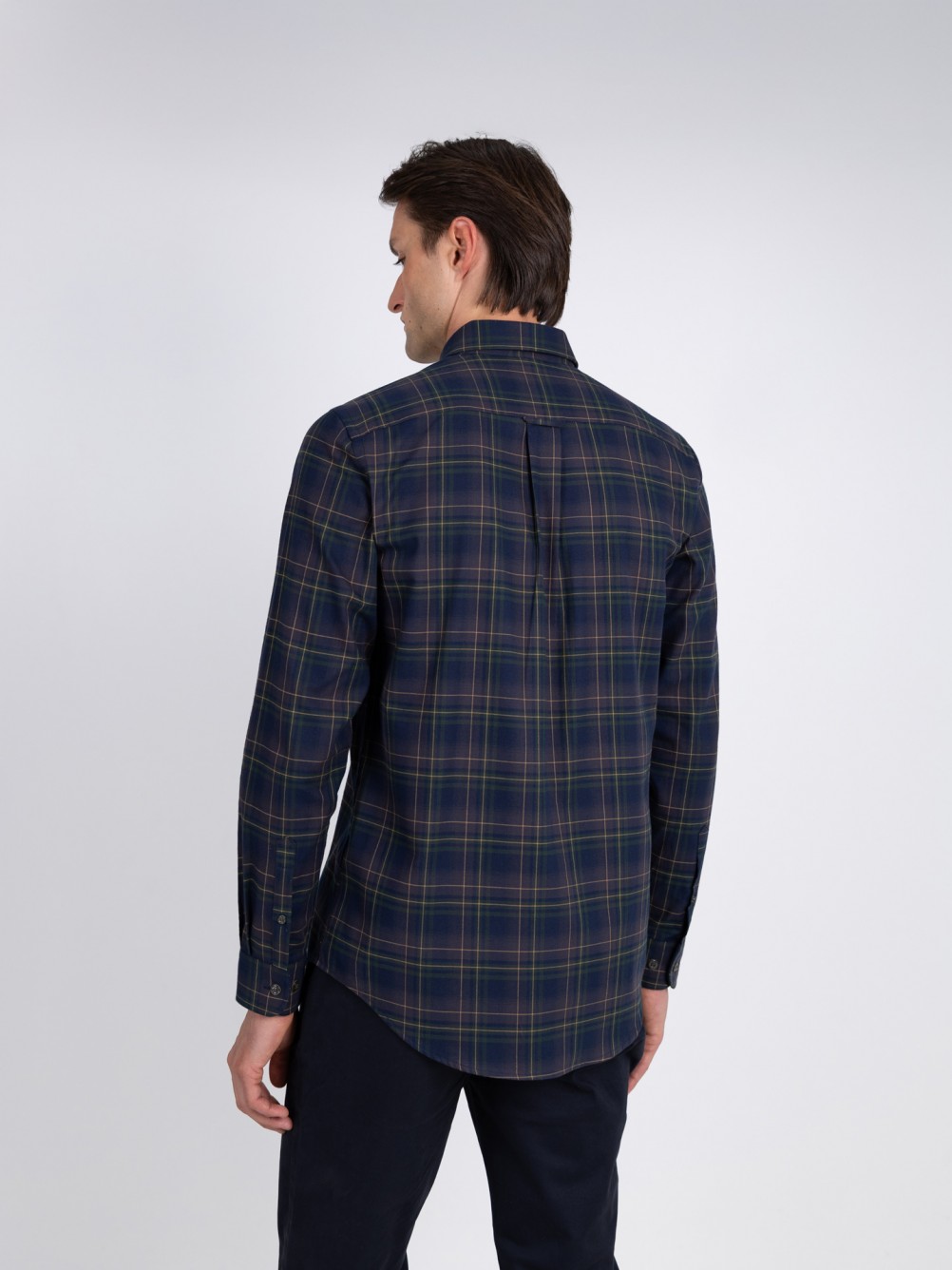 Camisa de algodão padrão xadrez
