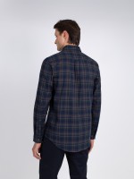 Camisa de algodão padrão xadrez Camisa de algodão padrão xadrez