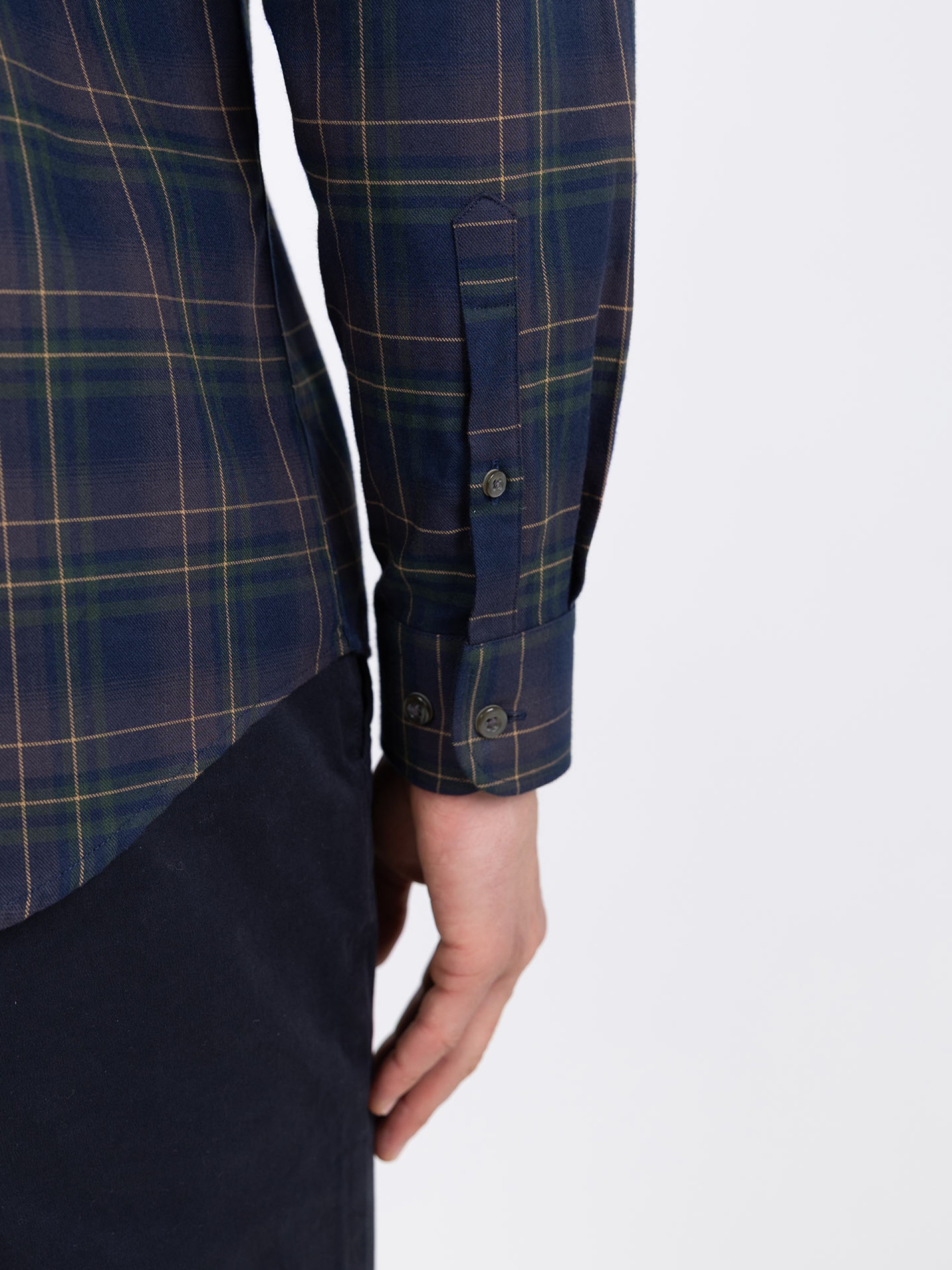 Cotton shirt with checkered pattern