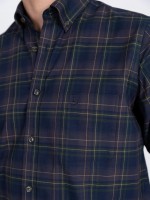 Camisa de algodão padrão xadrez Camisa de algodão padrão xadrez